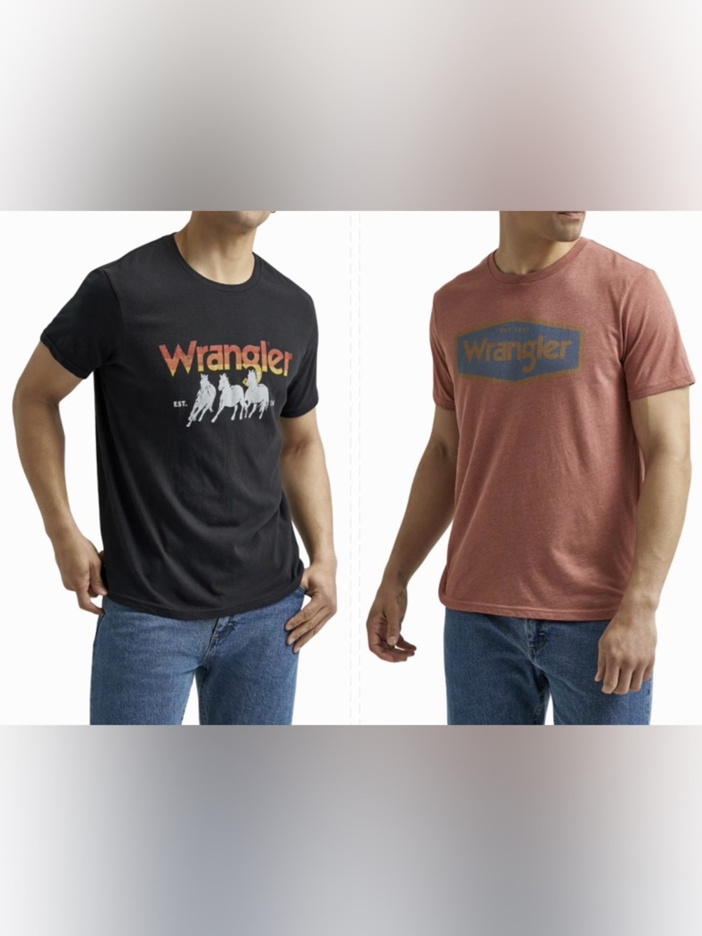 NWT - Wrangler Logo Graphic Tees, 2 Shirts